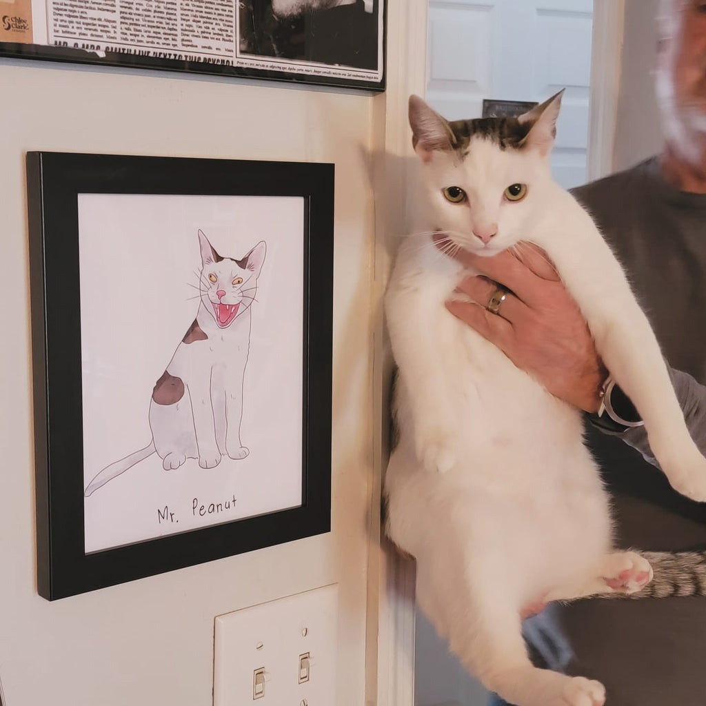 "Ugly Pet Portrait - One Pet, Framed Poster"
