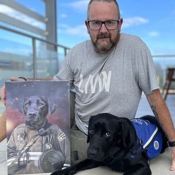 The Firefighter - Custom Pet Canvas