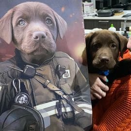 The Firefighter - Custom Pet Canvas