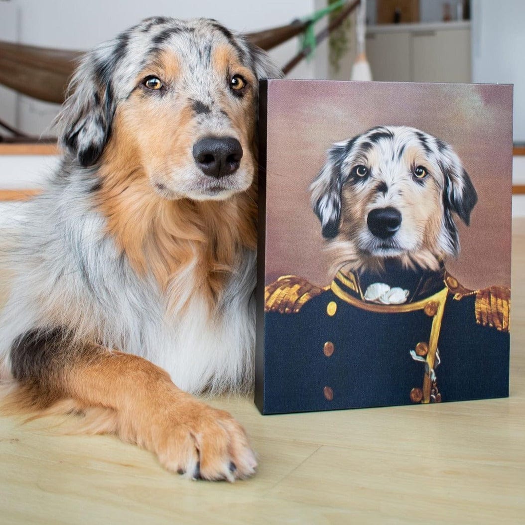 "Crown and Paw - Canvas The Admiral - Custom Pet Canvas 8"" x 10"" / Unframed"