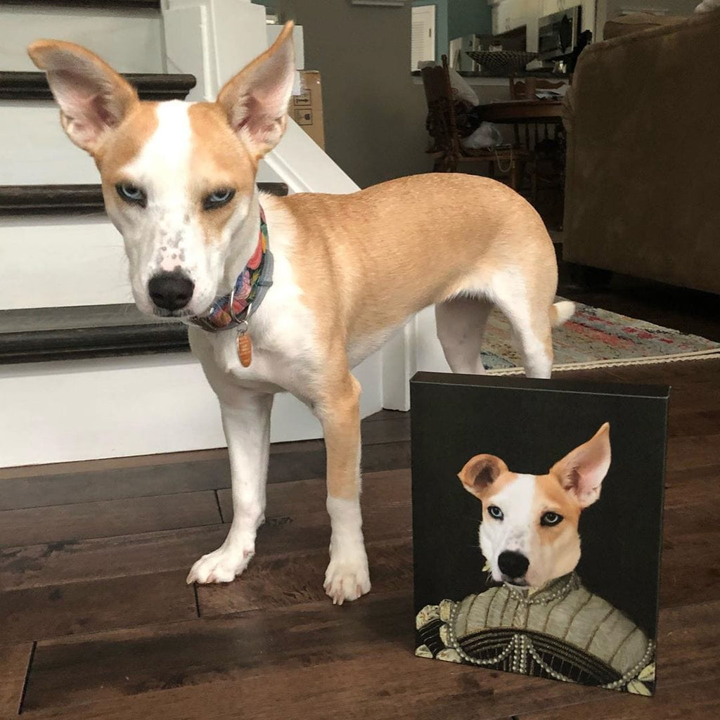 The Pearled Lady - Custom Pet Canvas