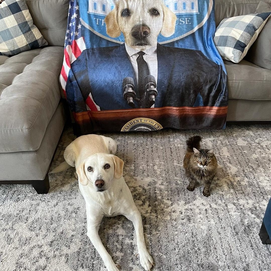 The Pawresident - Custom Pet Blanket