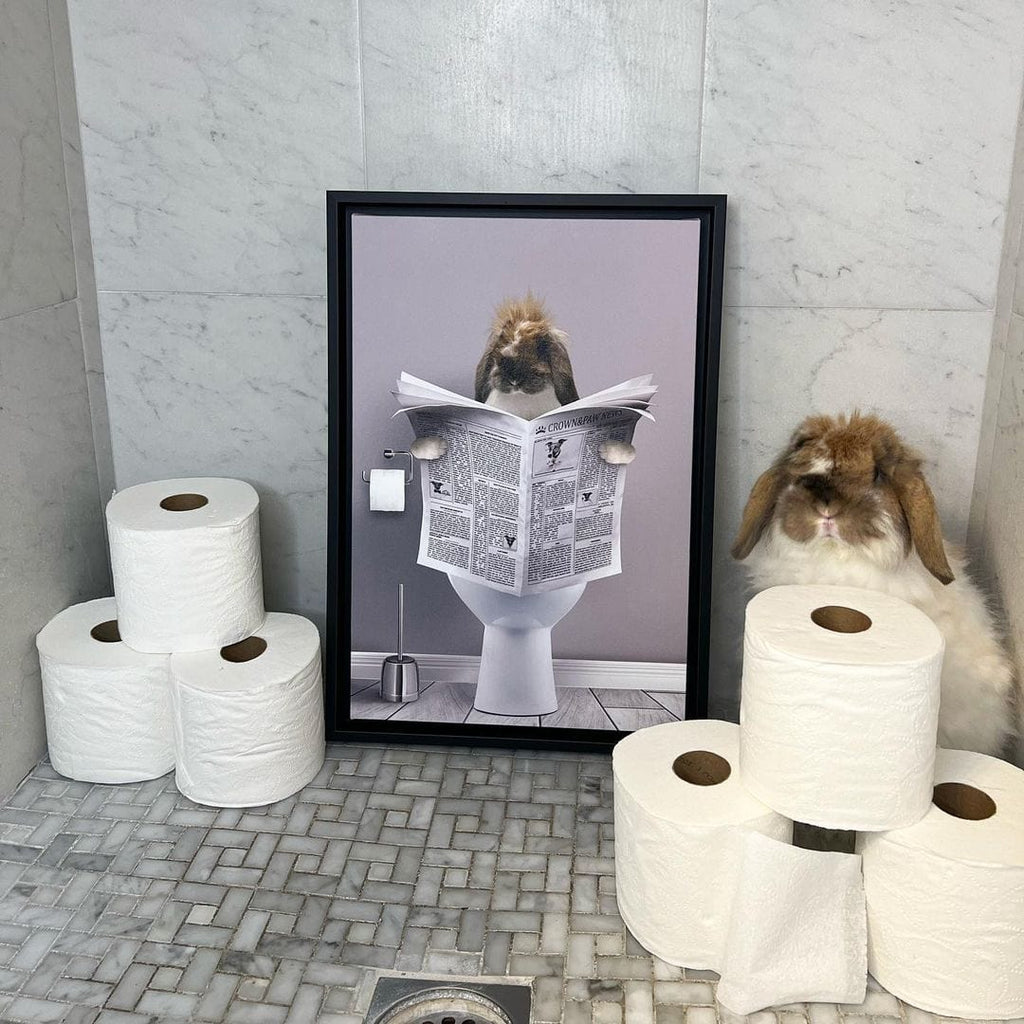Restroom Pet Portrait - Custom Pet Art