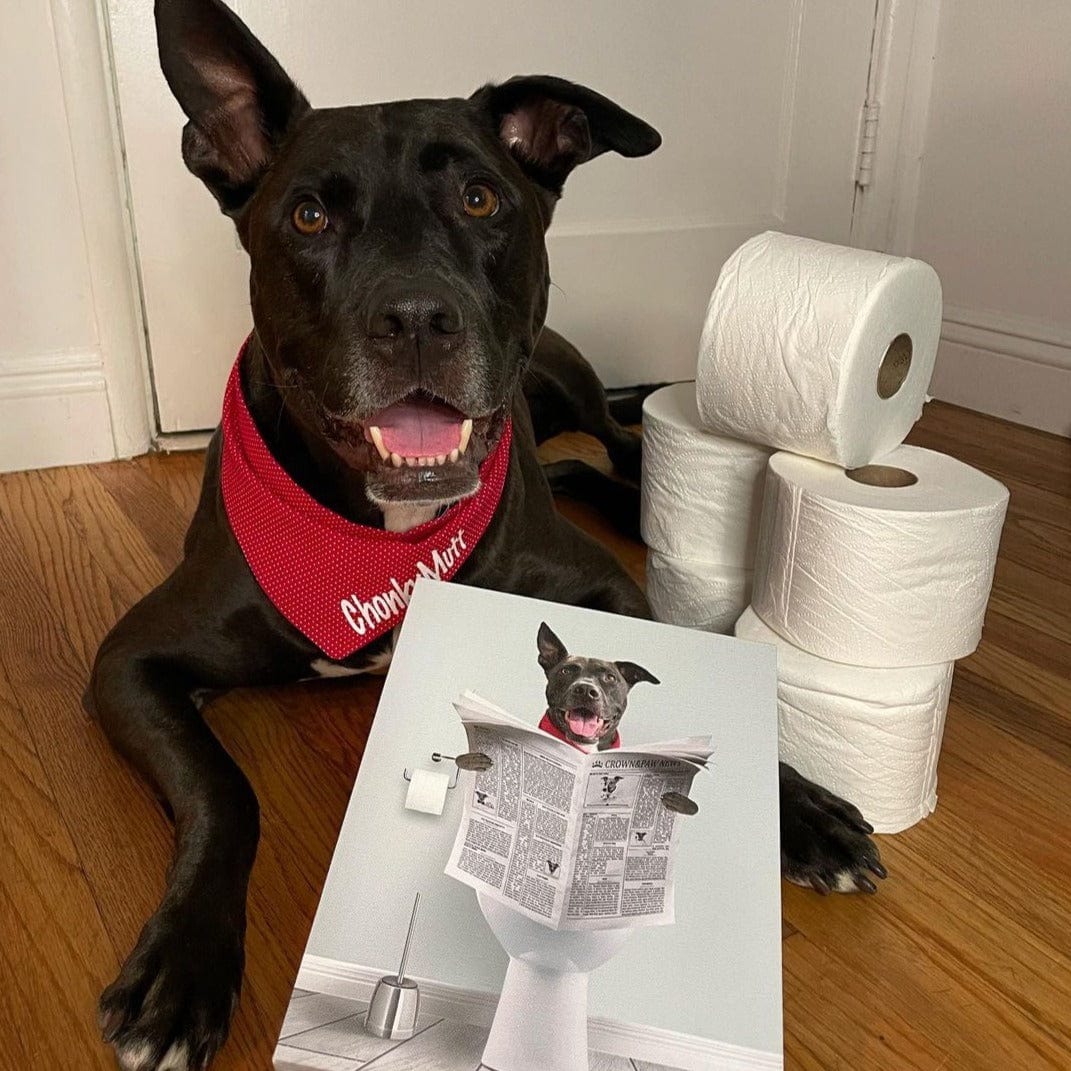 Restroom Pet Portrait - Custom Pet Art