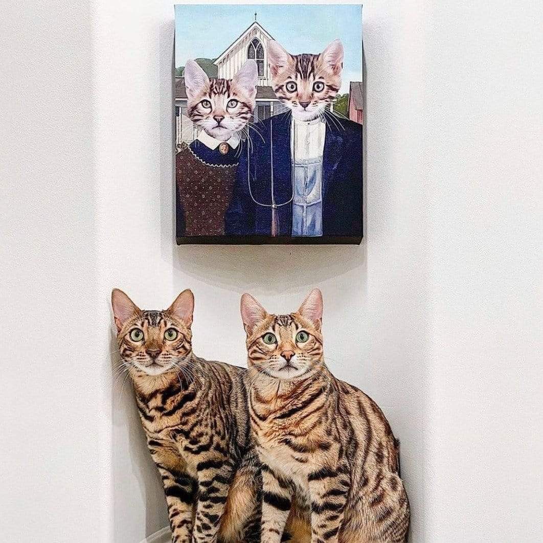 "Crown and Paw - Canvas The American Gothic - Custom Pet Canvas 8"" x 10"" / Unframed"
