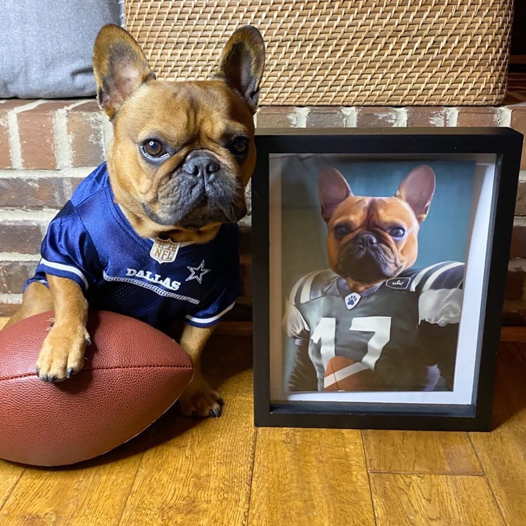 The Football Player - Custom Pet Poster