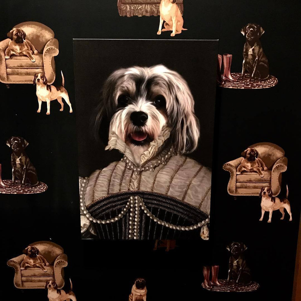 The Pearled Lady - Custom Pet Canvas
