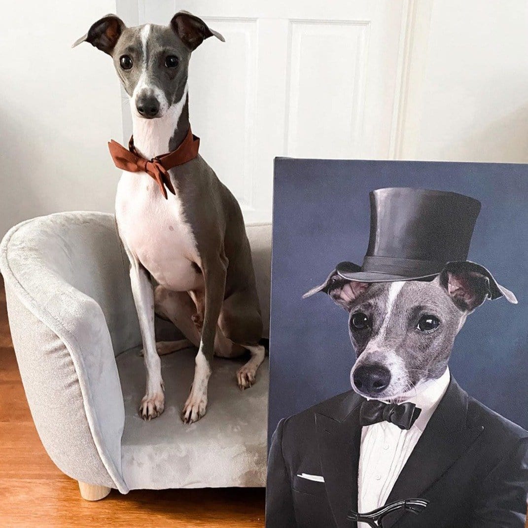 "Crown and Paw - Canvas The Gentleman - Custom Pet Canvas 8"" x 10"" / Unframed"