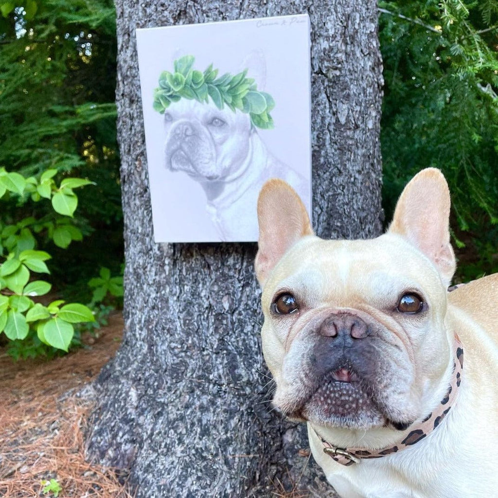 Roman Crown Pet Portrait - Custom Canvas