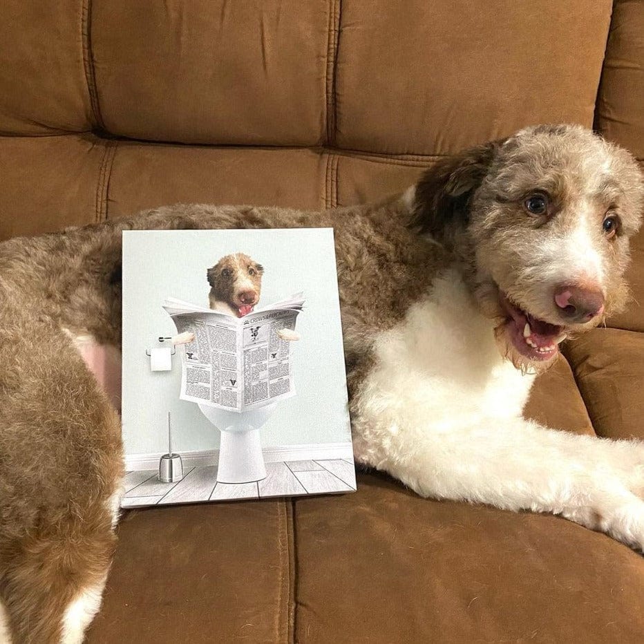 Restroom Pet Portrait - Custom Pet Art