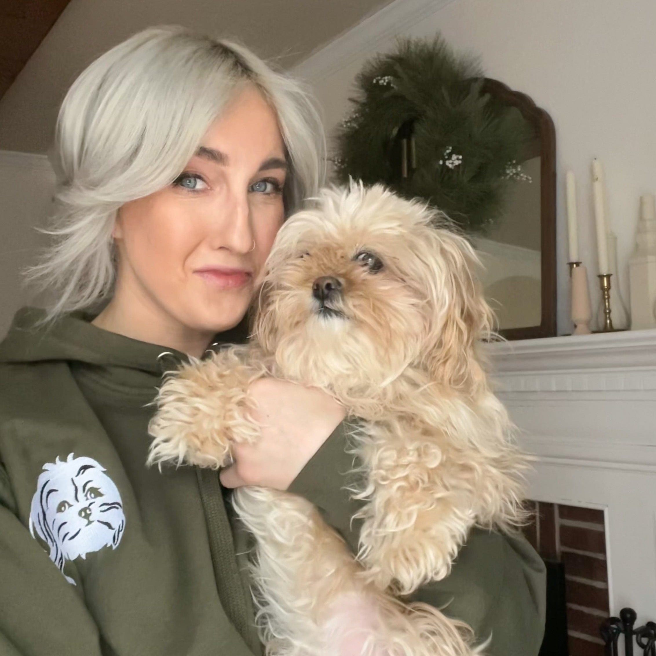 Crown and Paw - Hoodie Custom Embroidered Pet Face Hoodie