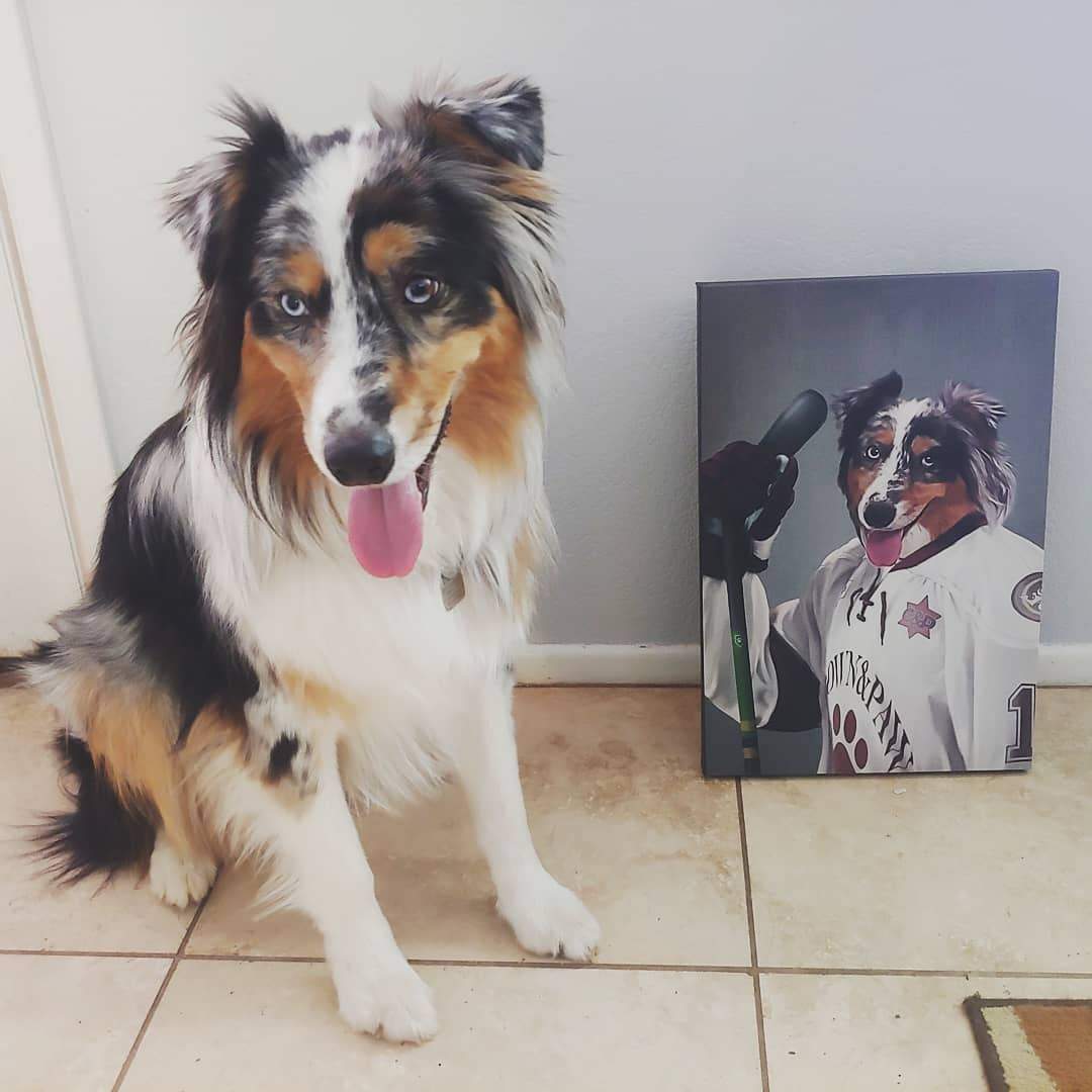 The Ice Hockey Player - Custom Pet Canvas