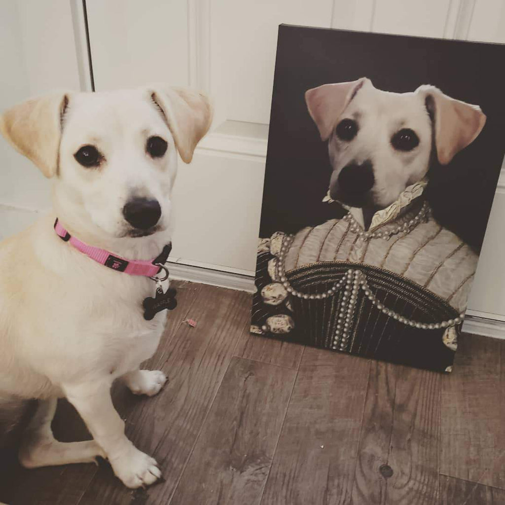 The Pearled Lady - Custom Pet Canvas