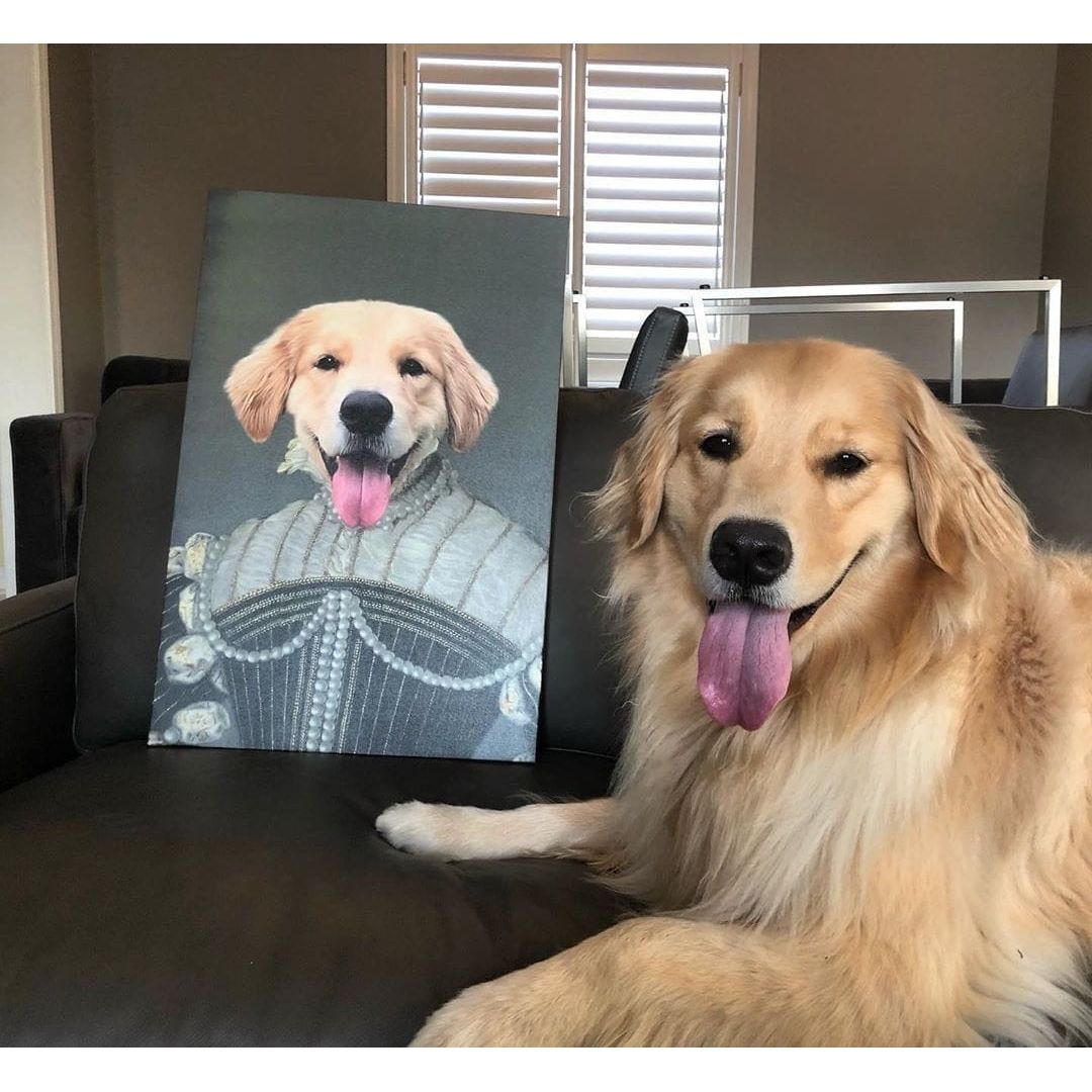 The Pearled Lady - Custom Pet Canvas