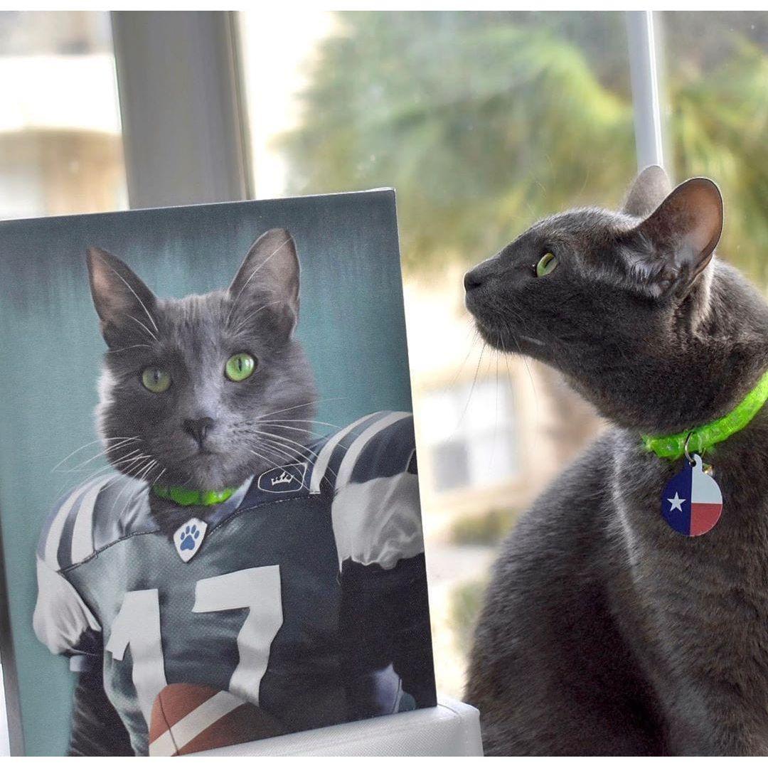 The Football Player - Custom Pet Poster