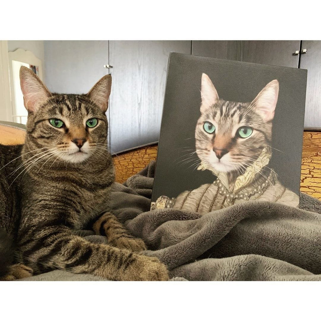 The Pearled Lady - Custom Pet Canvas