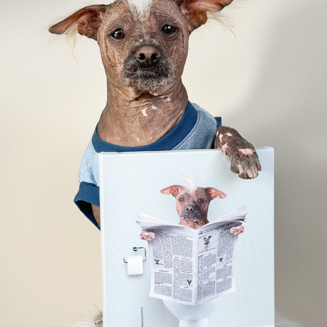Restroom Pet Portrait - Custom Pet Art