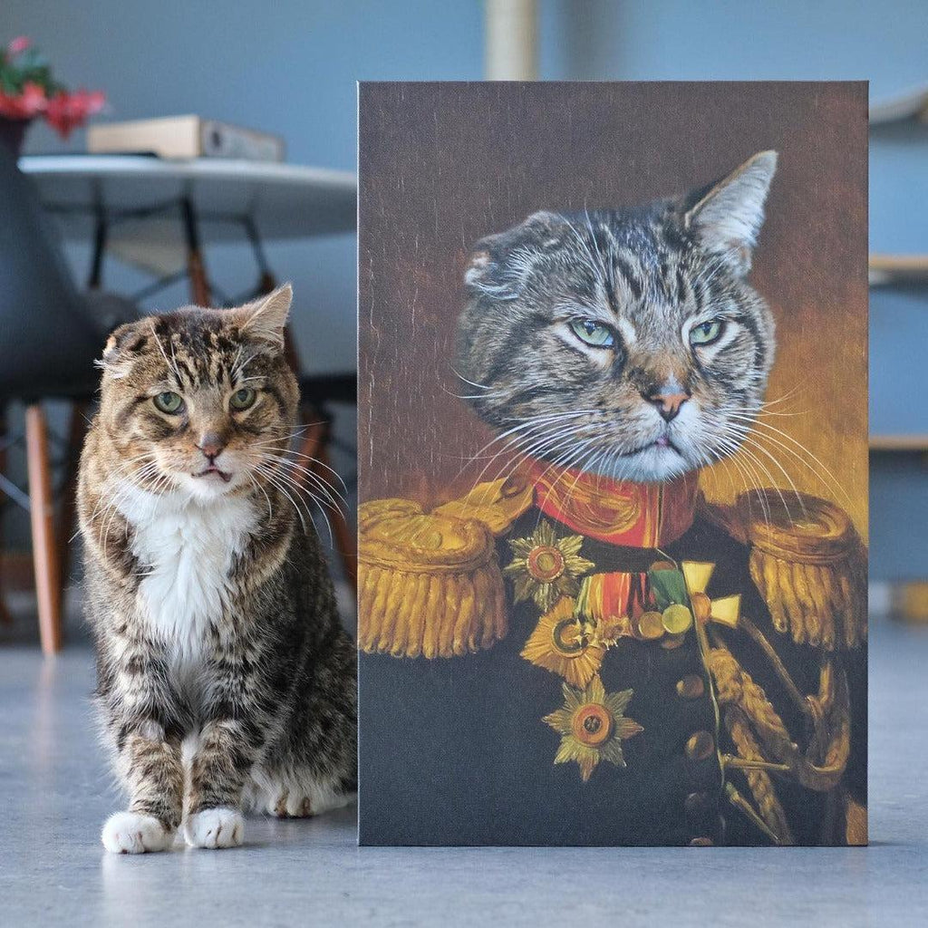 "Crown and Paw - Canvas The Veteran - Custom Pet Canvas 8"" x 10"" / Unframed"