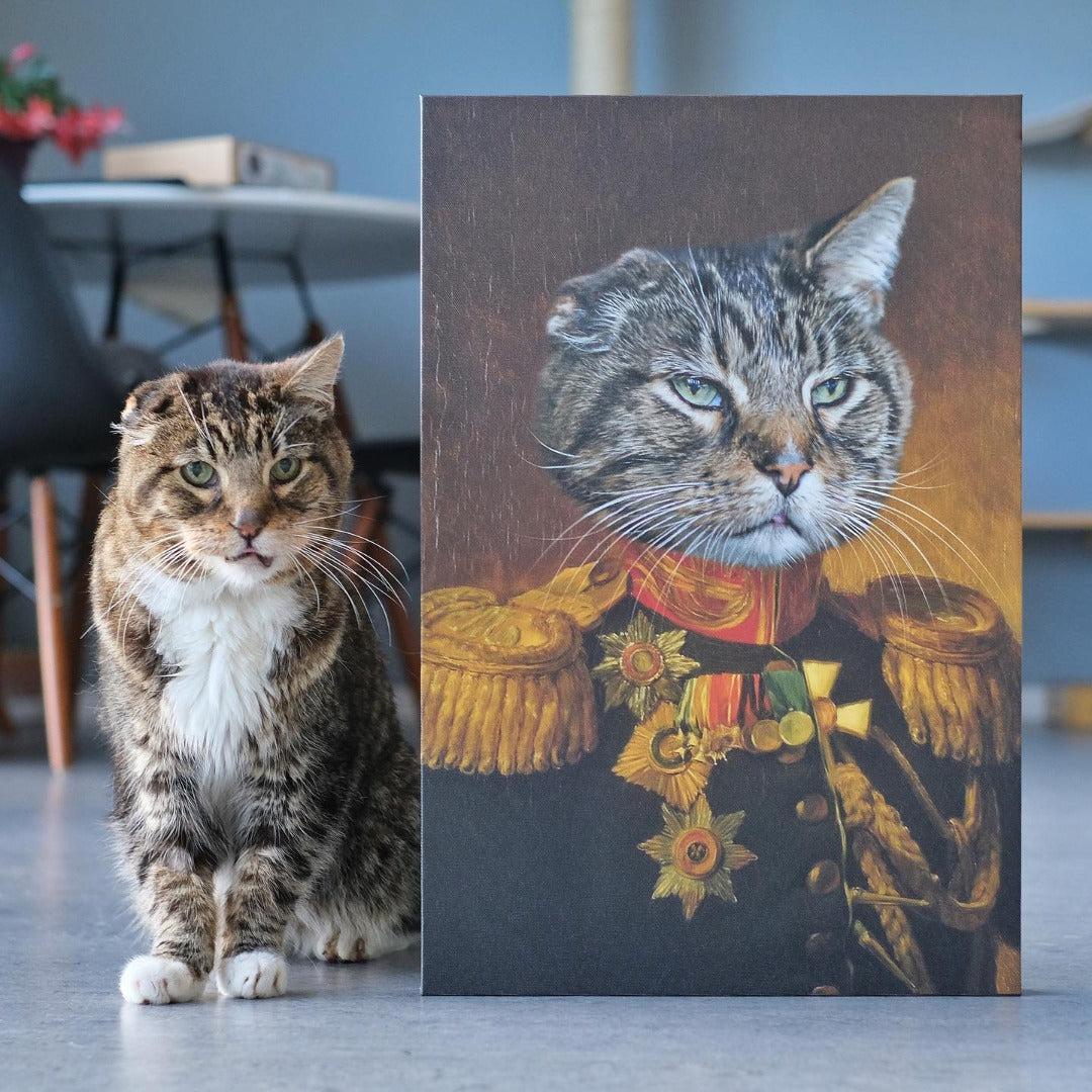 "Crown and Paw - Canvas The Veteran - Custom Pet Canvas 8"" x 10"" / Unframed"
