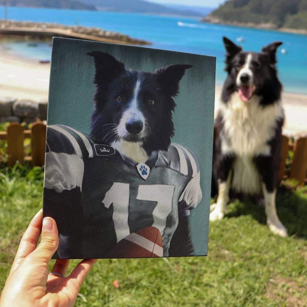 The Football Player - Custom Pet Canvas