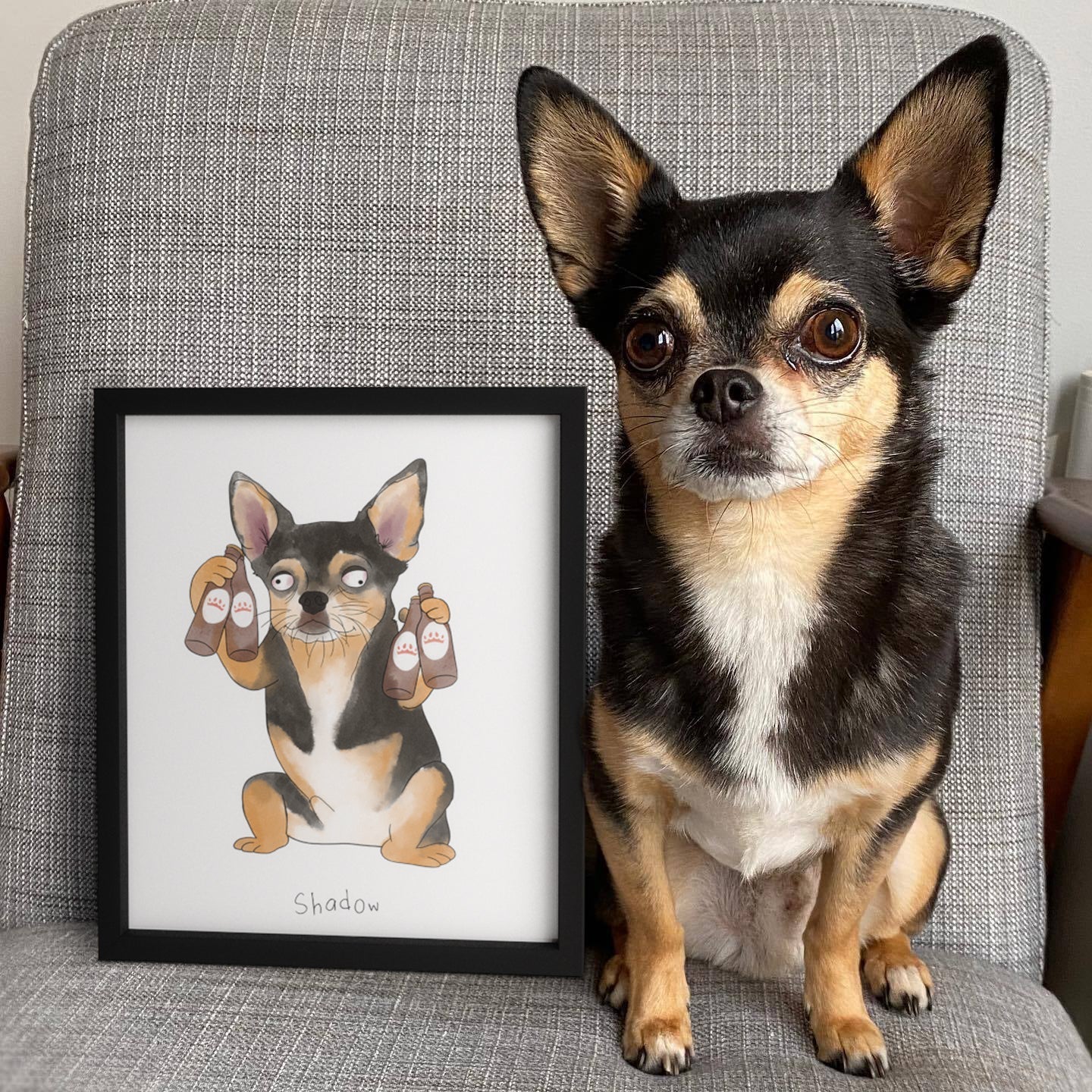 "Ugly Pet Portrait - One Pet, Framed Poster"